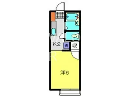メゾンYOKOHAMA(1K/2階)の間取り写真