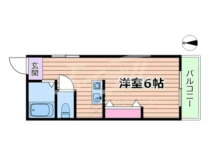 メゾン中央(ワンルーム/5階)の間取り写真