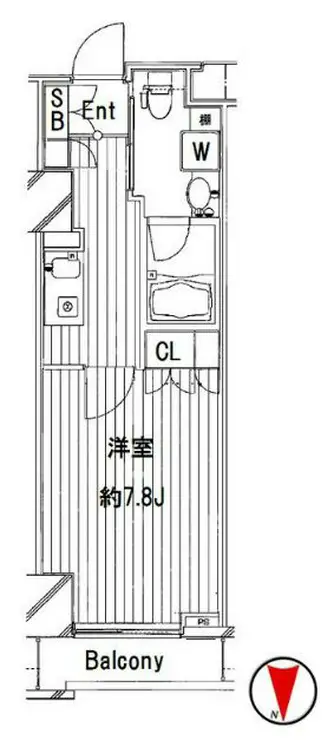 フィールA渋谷 8階階 間取り
