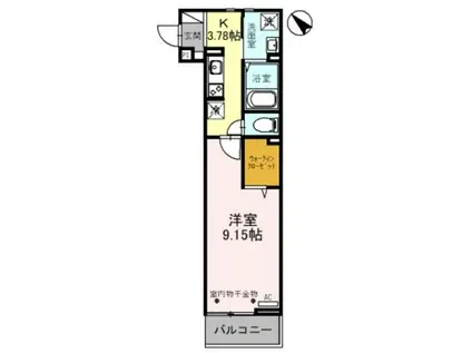 アクトルシェリア(1K/2階)の間取り写真