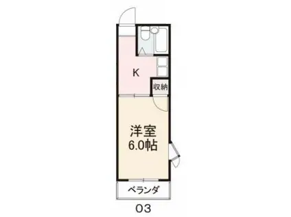 コート新北IV(1K/4階)の間取り写真