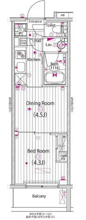 グランド・ガーラ木場 10階階 間取り
