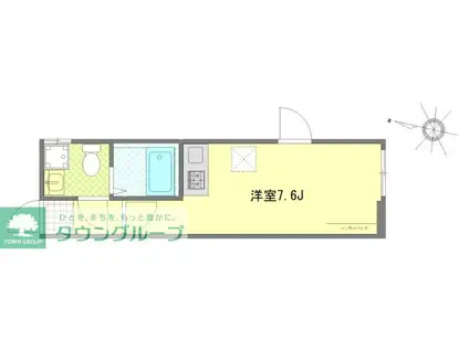 練馬区高野台422共同(ワンルーム/2階)の間取り写真
