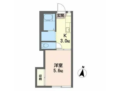 シェモワ(1K/1階)の間取り写真