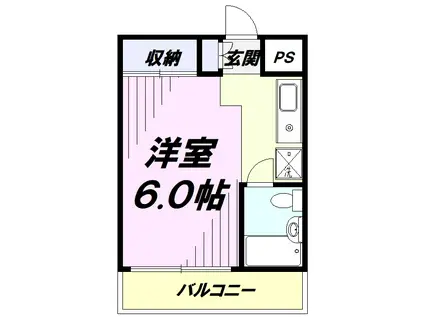 セピアコート国立(ワンルーム/4階)の間取り写真