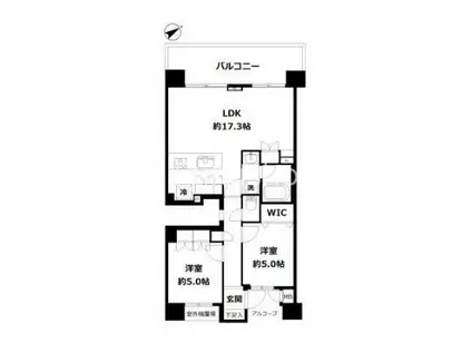 グランイーグル横浜反町(2LDK/2階)の間取り写真