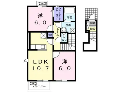 リアルエステートVII(2LDK/2階)の間取り写真