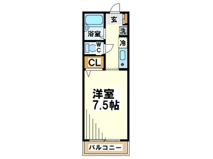 メゾンドルナ(1K/3階)の間取り写真