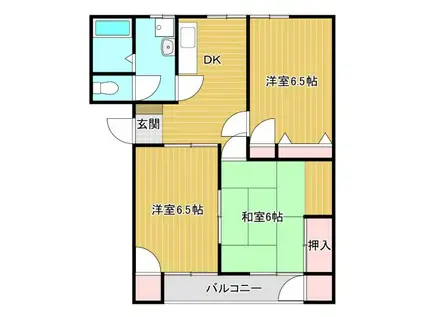 サンハイツ・マツモト(3DK/2階)の間取り写真