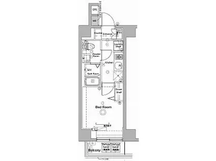 ラフィスタ川崎4(1K/4階)の間取り写真