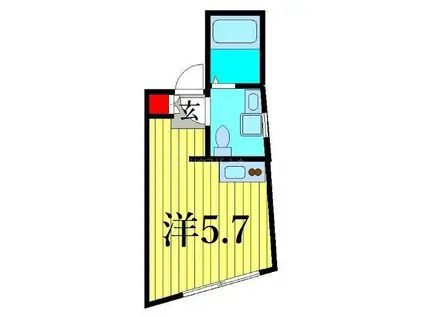 ESTELA(ワンルーム/3階)の間取り写真