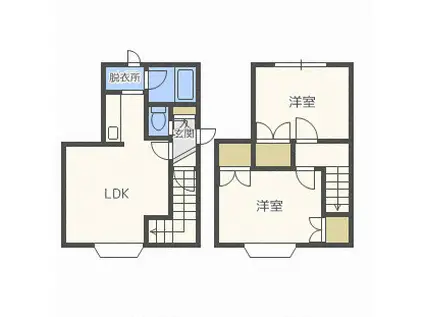 フォーサイト七番舘(2LDK/2階)の間取り写真