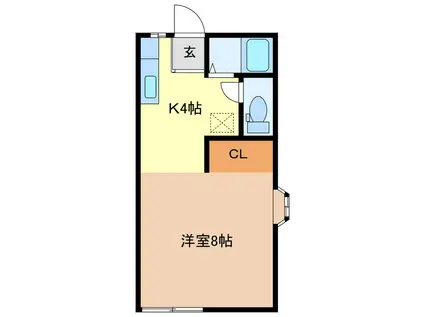 AKATSUKI MAISON垂水(1K/1階)の間取り写真