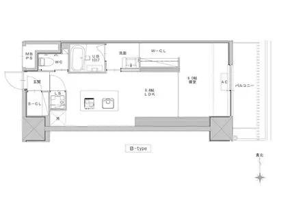SK BUILDING-901(1LDK/6階)の間取り写真