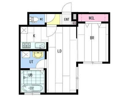 LUXIS S5(1LDK/4階)の間取り写真