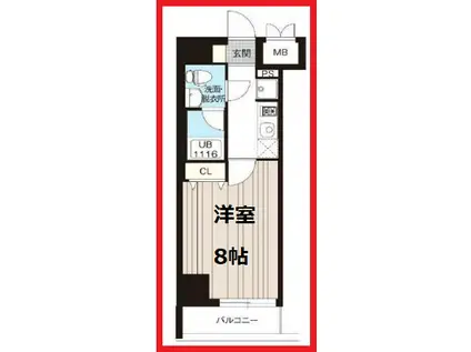 レオーネ南千住II(1K/3階)の間取り写真