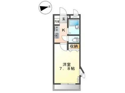 フェニックス(1K/2階)の間取り写真