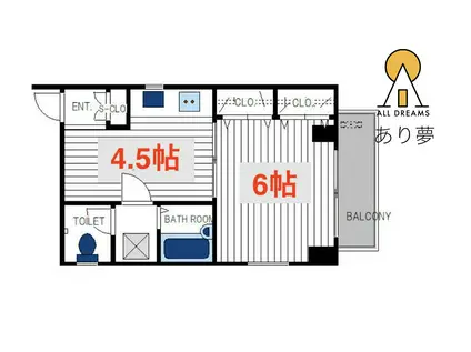 サンクレスト伊勢佐木(1DK/7階)の間取り写真