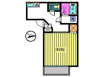 メゾンコモジオーネ(1K/1階)の間取り写真