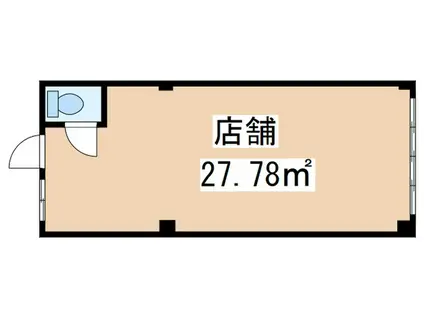 若葉コーポ(ワンルーム/1階)の間取り写真