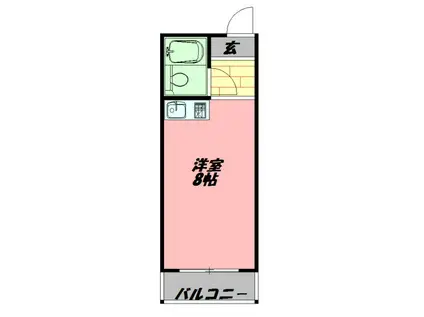 第3ニシキ・マンション(ワンルーム/3階)の間取り写真