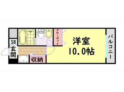 MS COURT(ワンルーム/5階)の間取り写真