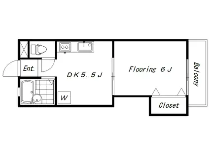 ローレルハイツ(1DK/3階)の間取り写真