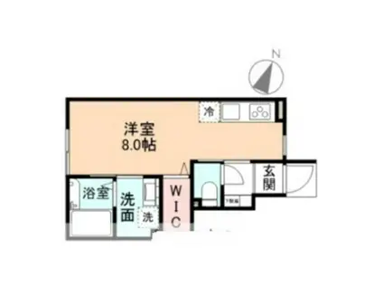 EDGEMOMENT長江(ワンルーム/1階)の間取り写真