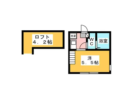 アザーレクオン生田(1K/2階)の間取り写真