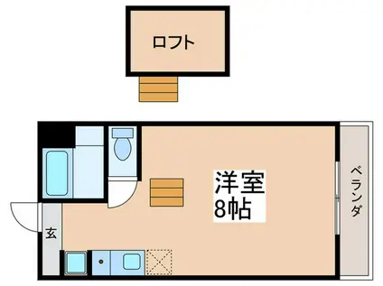 グリーンテラス(ワンルーム/4階)の間取り写真