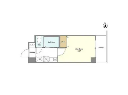 サンセリテ目白(1K/4階)の間取り写真