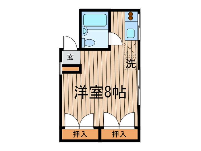 サンライフS(ワンルーム/1階)の間取り写真