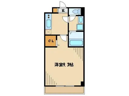 ラ・プランタン(ワンルーム/2階)の間取り写真