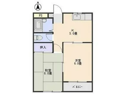 関根ハイツ(2K/2階)の間取り写真