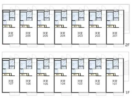 レオパレス城南II(1K/1階)の間取り写真