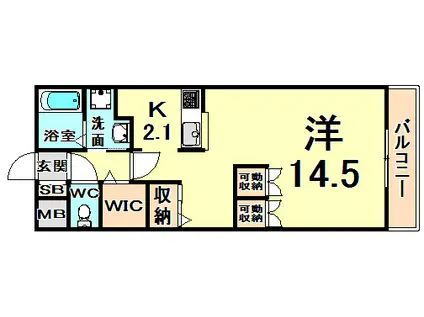 メゾンナナマツ(1K/3階)の間取り写真