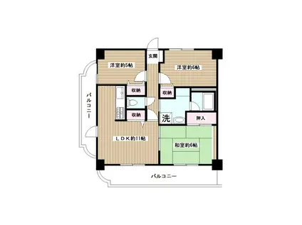 メゾン・ド・グランドゥール(3LDK/4階)の間取り写真