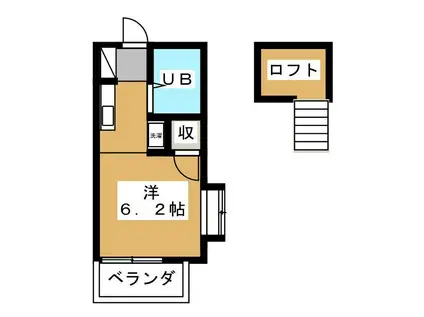 グレース幕張本郷(ワンルーム/2階)の間取り写真