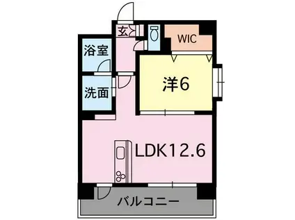 LESTIA坪井(1LDK/10階)の間取り写真