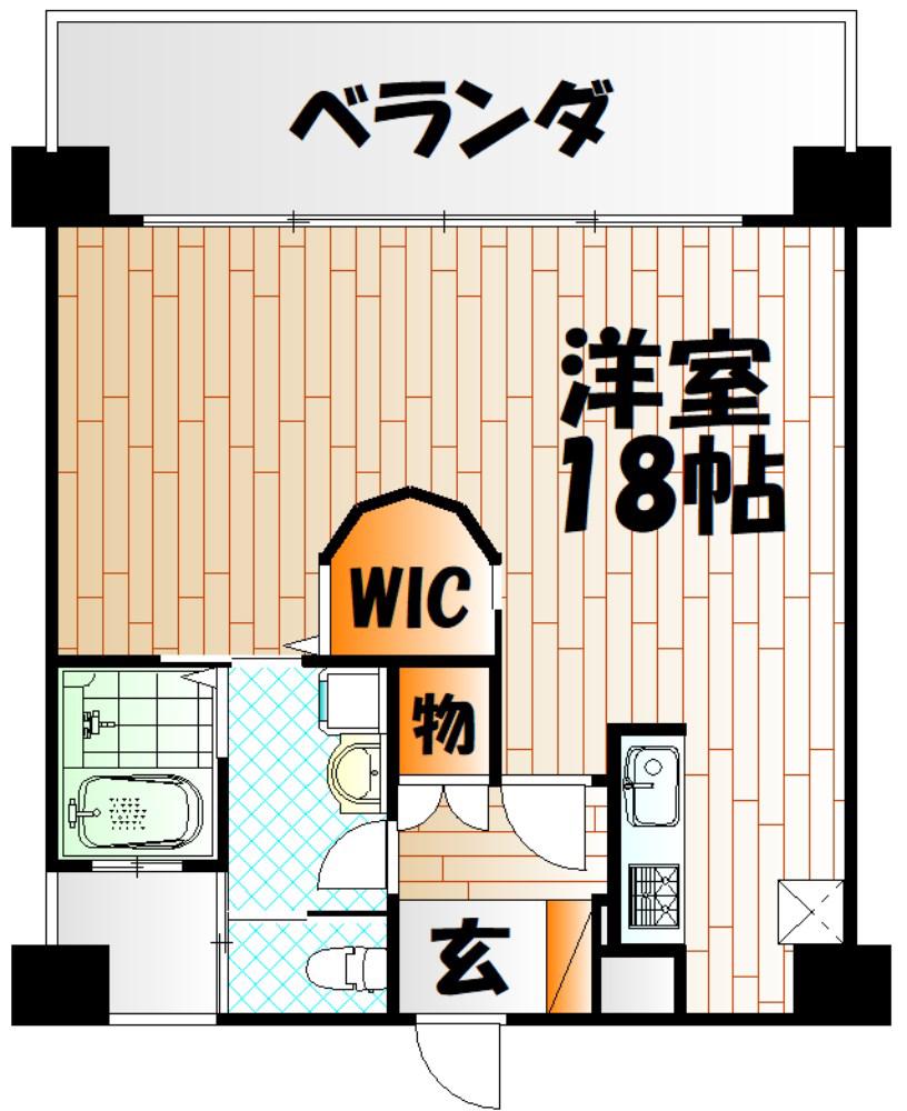 サンシャイン妙見表参道(ワンルーム/8階)の間取り写真