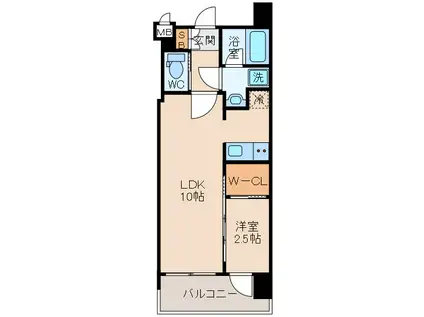 セレニテ西中島アリア弐番館(1LDK/11階)の間取り写真