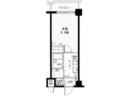 メインステージ椎名町(1K/2階)の間取り写真