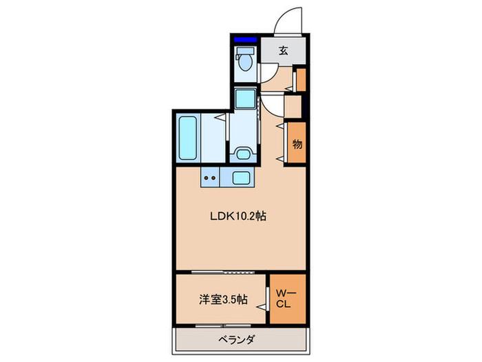 CASA BRANCHE(1LDK/1階)の間取り写真