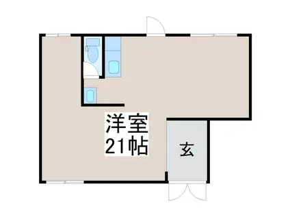 TSUKADAハイム(ワンルーム/1階)の間取り写真