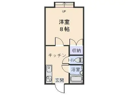 ハイムサンフラワー(1K/1階)の間取り写真