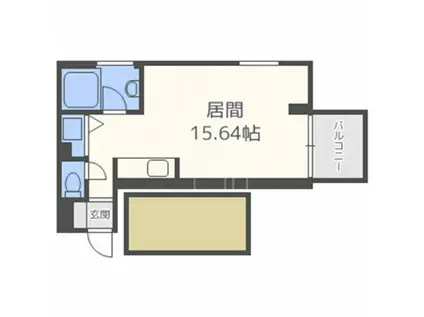 是空難波西(ワンルーム/4階)の間取り写真