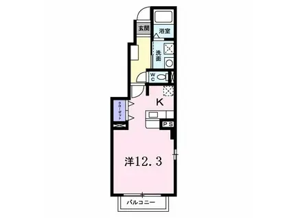 リアルエステート II(ワンルーム/1階)の間取り写真