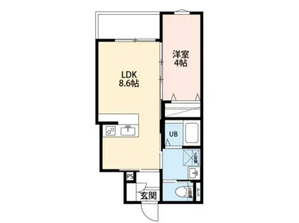 ROBOT HOME 東所沢IV(1LDK/3階)の間取り写真