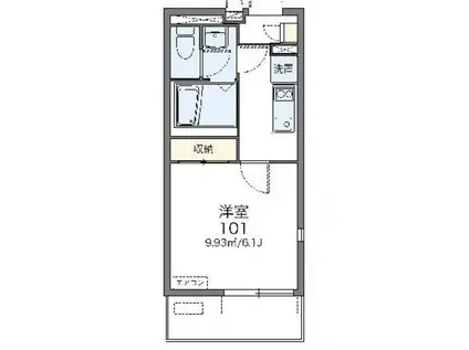 レオネクストNISHIGAIIII(1K/3階)の間取り写真