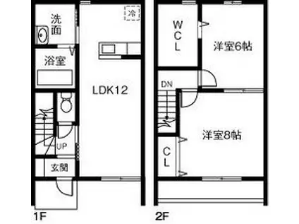 エマ ブランB(2LDK/1階)の間取り写真